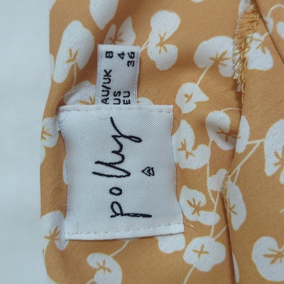 Princess Polly Jade Basin Mini Dress, Color Mustard Size 4 - Picture 15 of 16